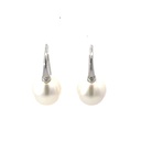 South Sea Pearl Earrings With 18K Diamond Hooks