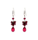 Rubellite Tourmaline Earrings In 18K White Gold