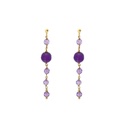 Amethyst Drop Earrings In 18K Yellow Gold