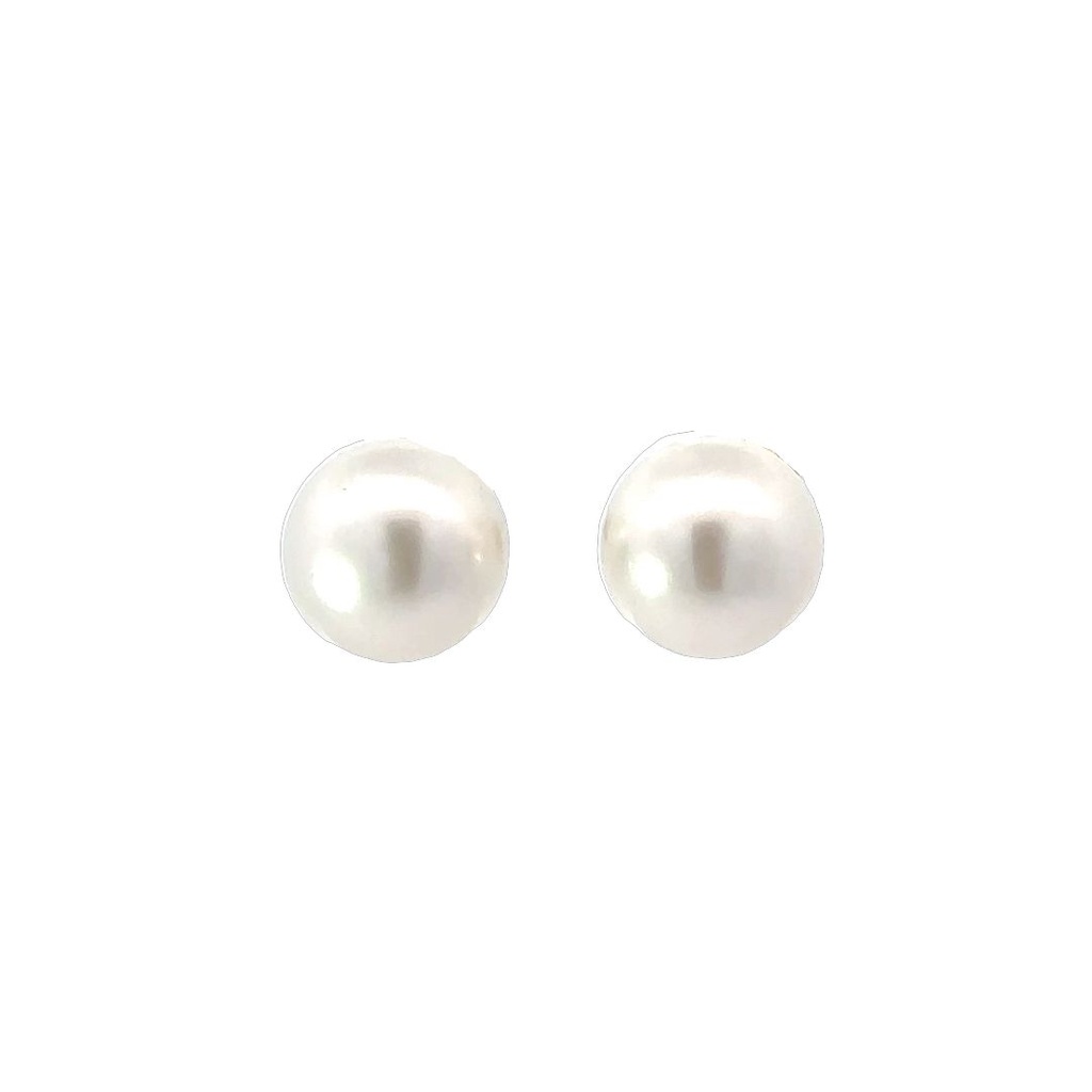 South Sea Pearl Stud Earrings In 18K Yellow Gold