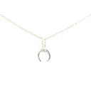 Petals Sterling Silver New Best Friend Moon Necklace