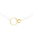 Petals Silver Necklace | 'Best Friends' Gold Plated Circles