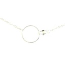 Petals Sterling Silver Father & Daughter Circle Necklace