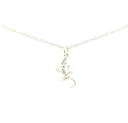 Crocodile "You Croc My World" Silver Necklace