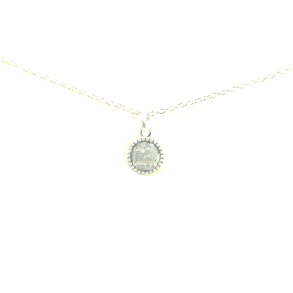 Petals Silver Necklace | Banksy Disc "If You Get Tired.."