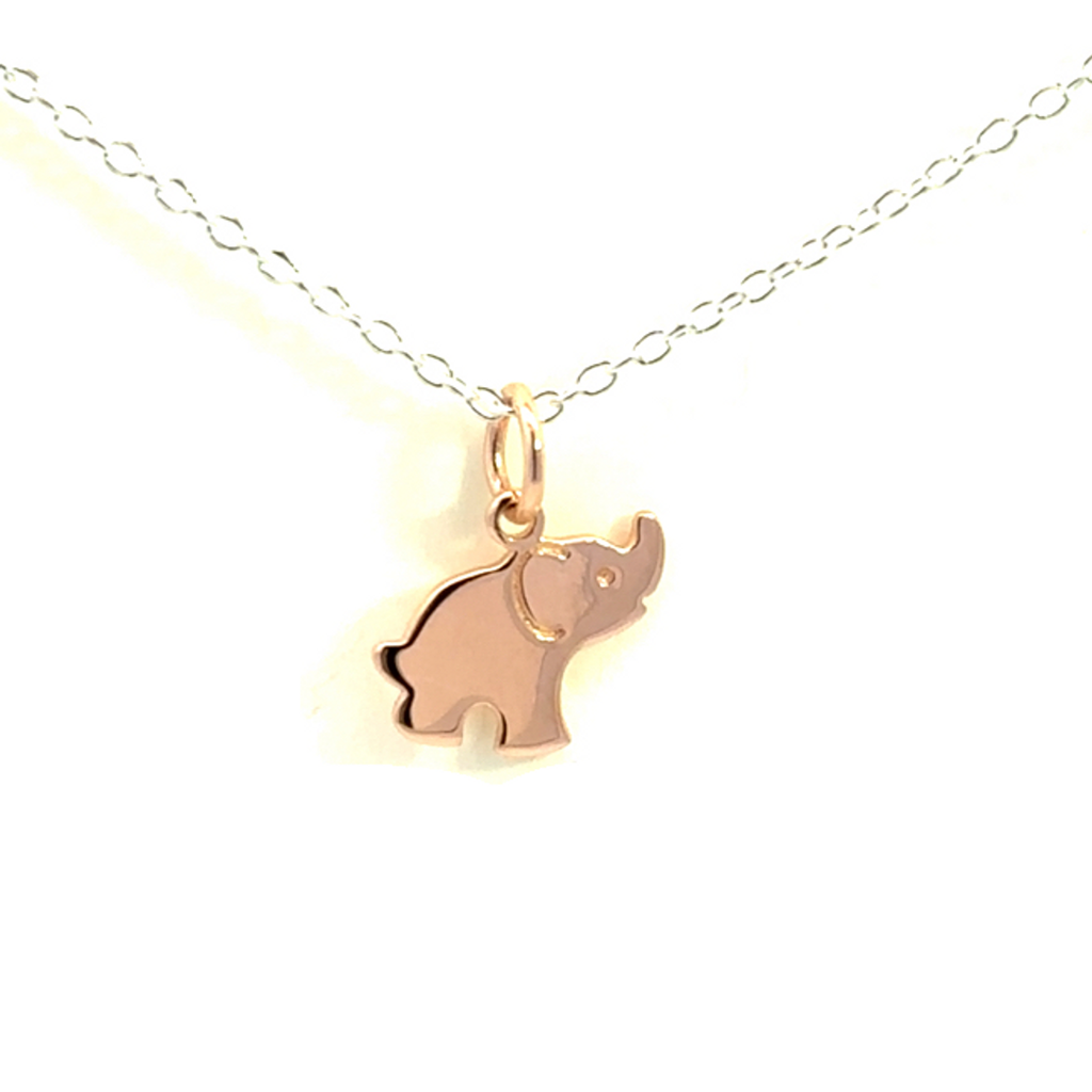 Petals "Continue The Journey" Elephant Necklace Silver