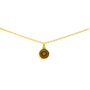 Petals "Faith" Sun Disc Necklace Silver Gold Plate