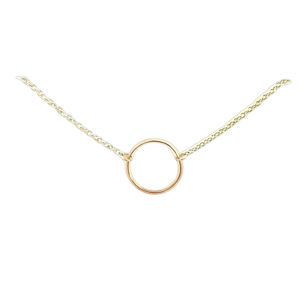 Petals Silver 'Friends' Circle Necklace