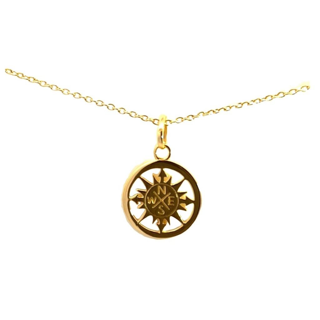 Petals Compass Necklace "In The Middle Of Difficulty.."