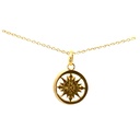 Petals "In The Middle Of Difficulty.." Compass Necklace