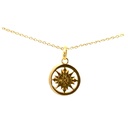 Petals Compass Necklace "In The Middle Of Difficulty.."