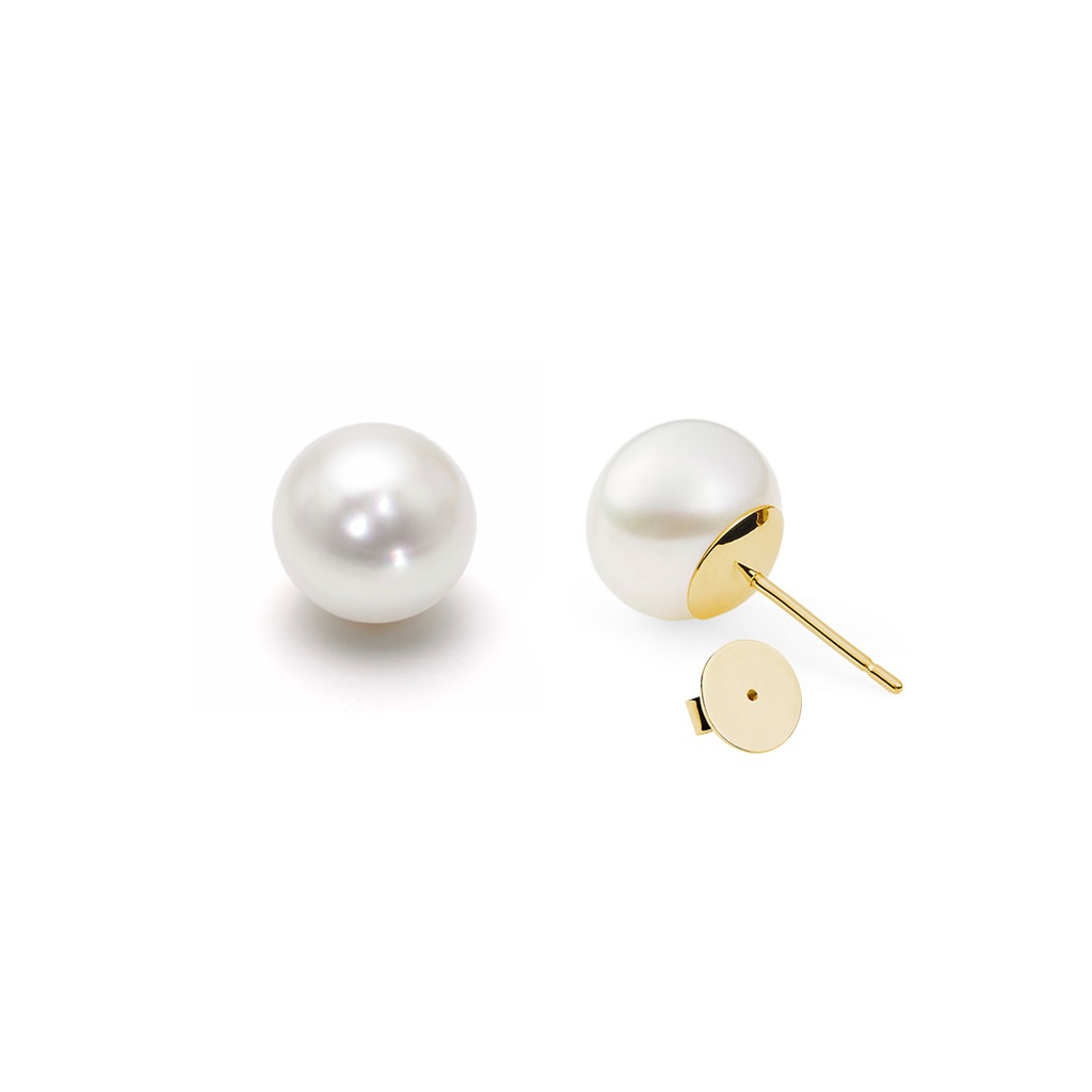 Pearl Stud Earrings | Freshwater 14ct Yellow Gold