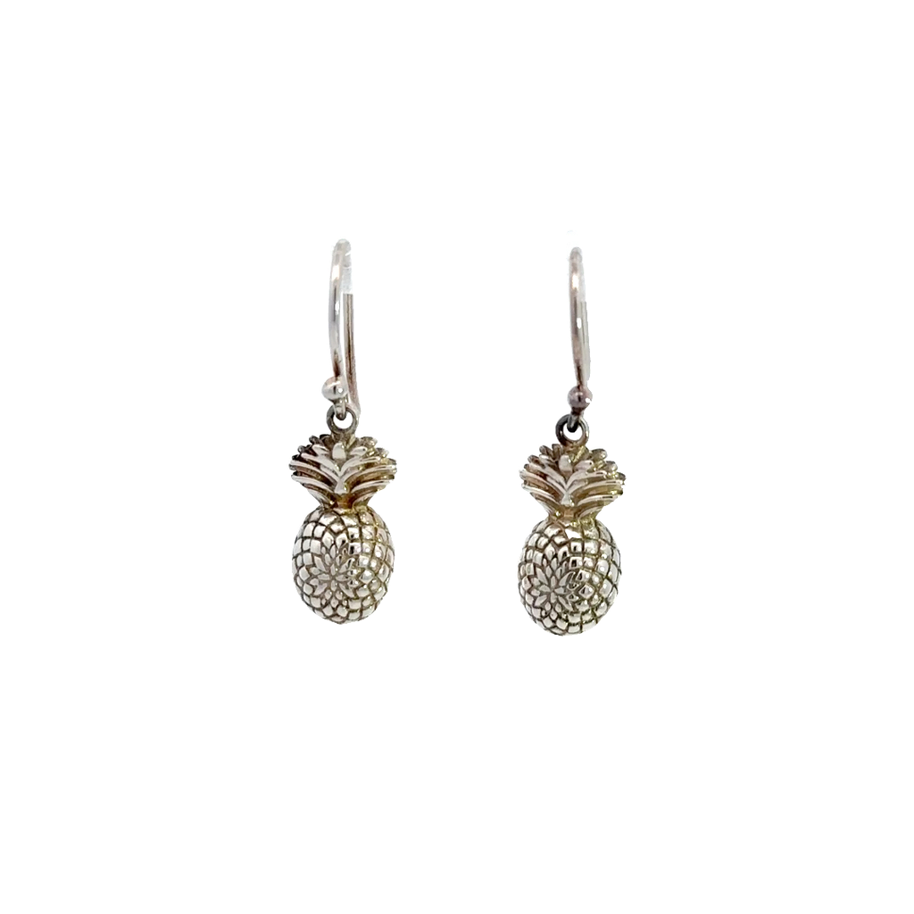 Pineapple Earrings In Sterling Silver