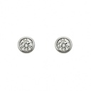 Diamond Stud Earrings Half Carat | 18K White Gold