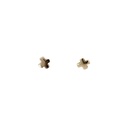 X Stud Earrings In 9K White Gold