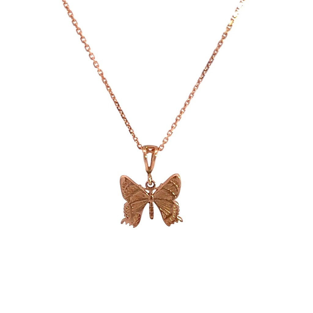 Alcides Moth Pendant In 9K Rose Gold