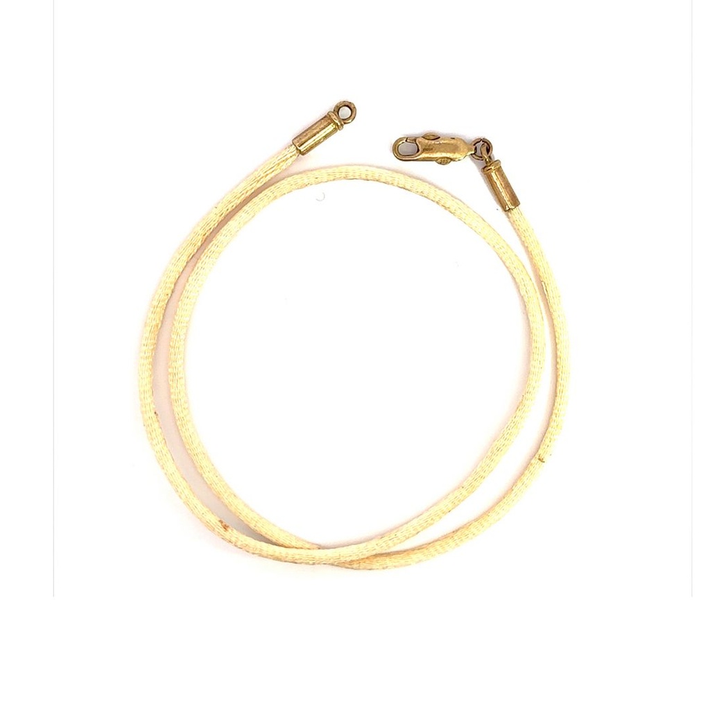 Silk Cord Necklace With 9K Clasp