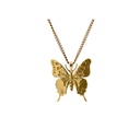 Purple Spotted Swallowstail Butterfly Pendant In 18K