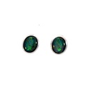 Triplet Opal Stud Earrings In Sterling Silver