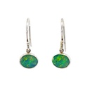 Opal Drop Earrings | Doublet  14K White Gold