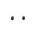 Solid Boulder Opal Stud Earrings In 18K