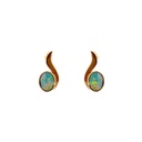 Australian Doublet Opal Earrings | 9K Gold