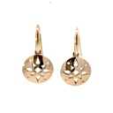 Pierced Design Drop Earrings In 9K Yellow Gold