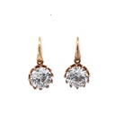 Cubic Drop Earrings In 9K Rose Gold