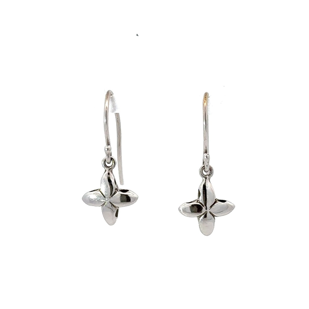 Kiss Drop Earrings In 9K White Gold