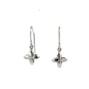 Kiss Drop Earrings In 9K White Gold
