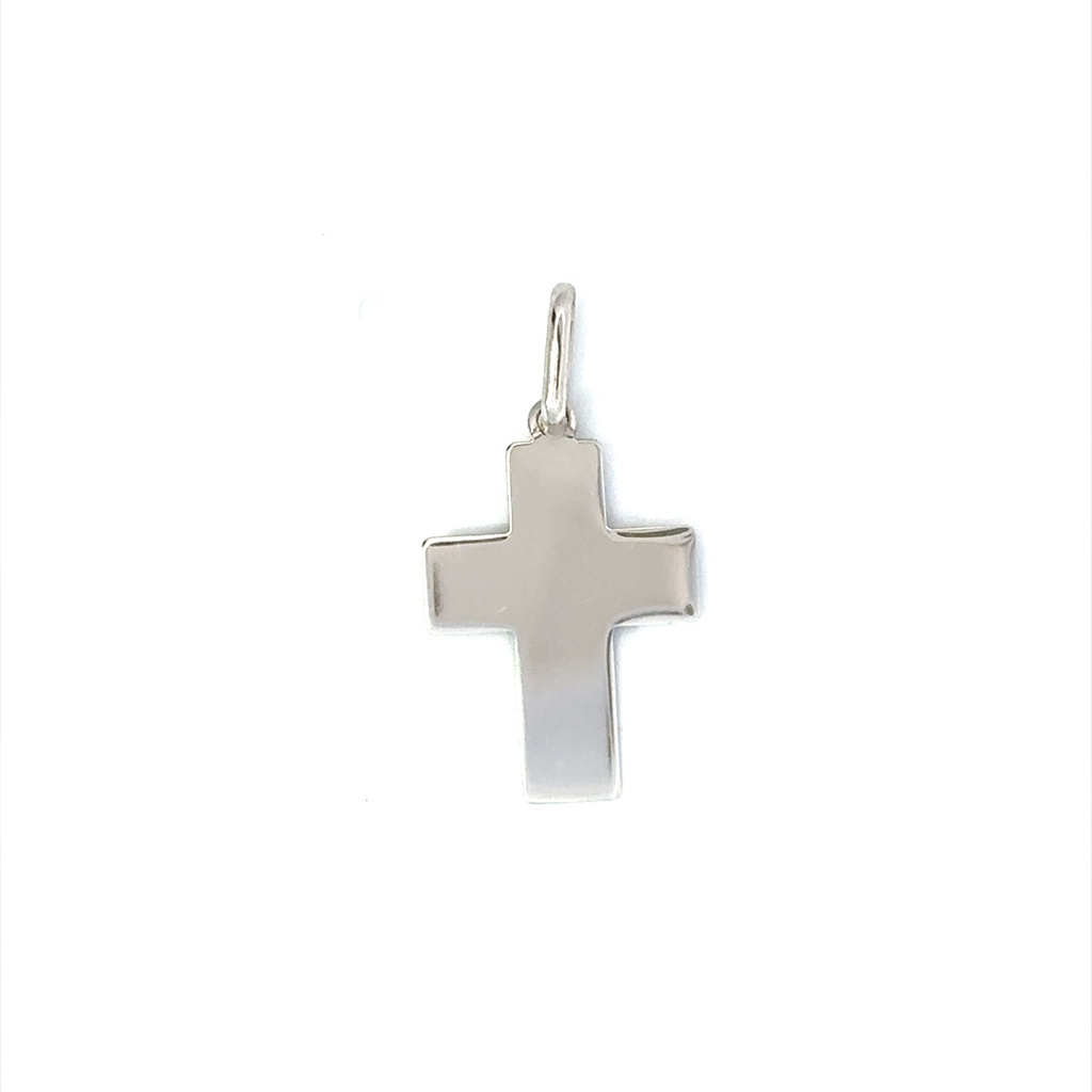 Cross Pendant In 18K White Gold