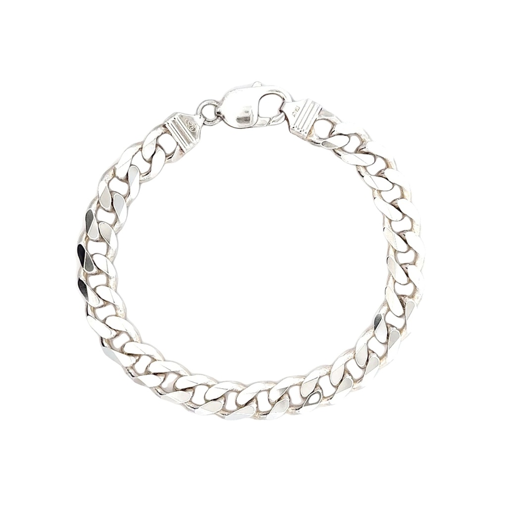 Sterling Style: Men's Solid Curb Link Bracelet