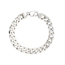 Classic Strength: Men's Silver Flat Heavy Link Bracelet