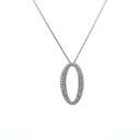 Diamond Pave Pendant In 18k White Gold