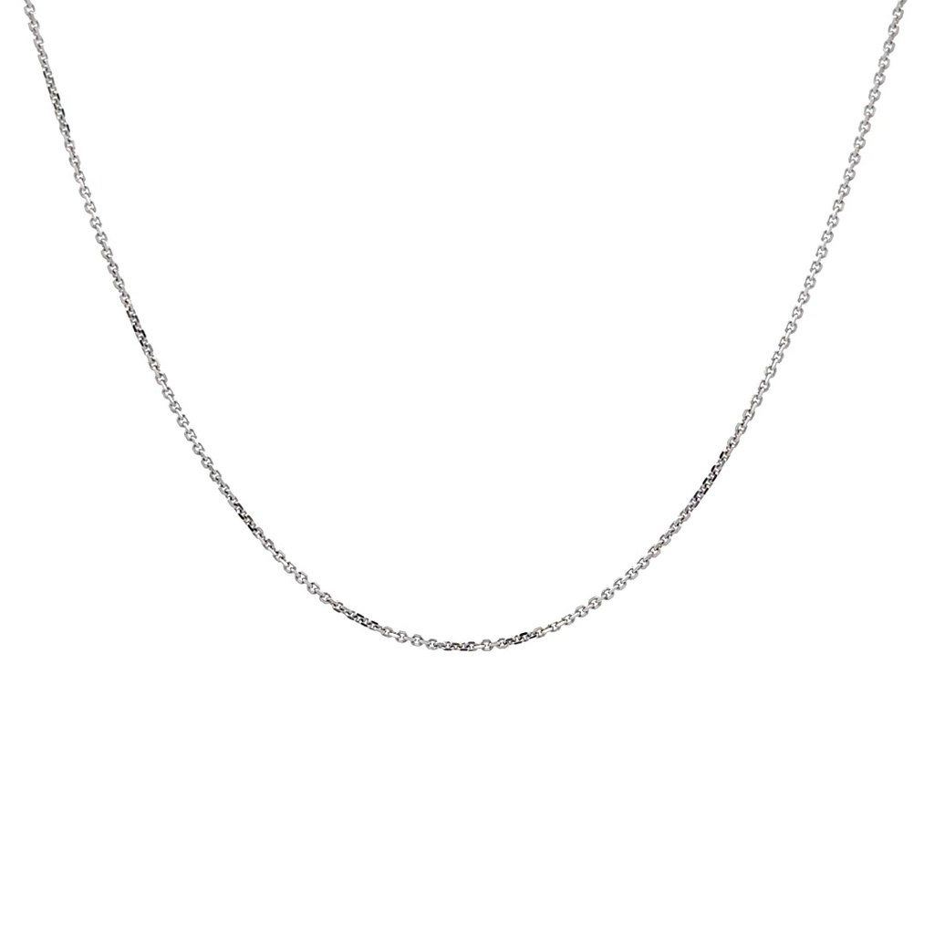 Cable Necklace In 9K White Gold