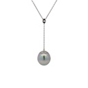 Tahitian Pearl Drop Pendant With Diamond