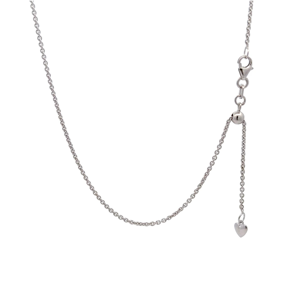Extender Necklace In 9ct White Gold