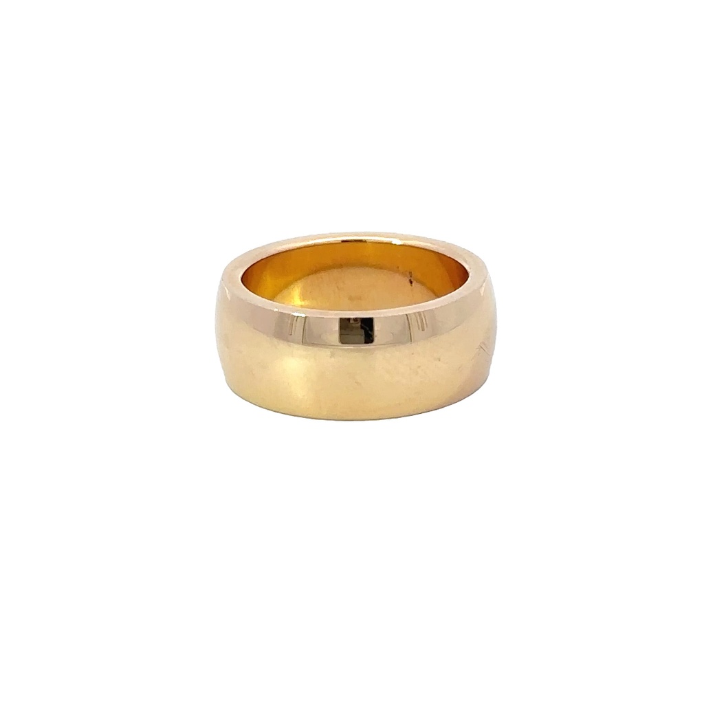 Rose Gold Solid Wide Ring In 18K
