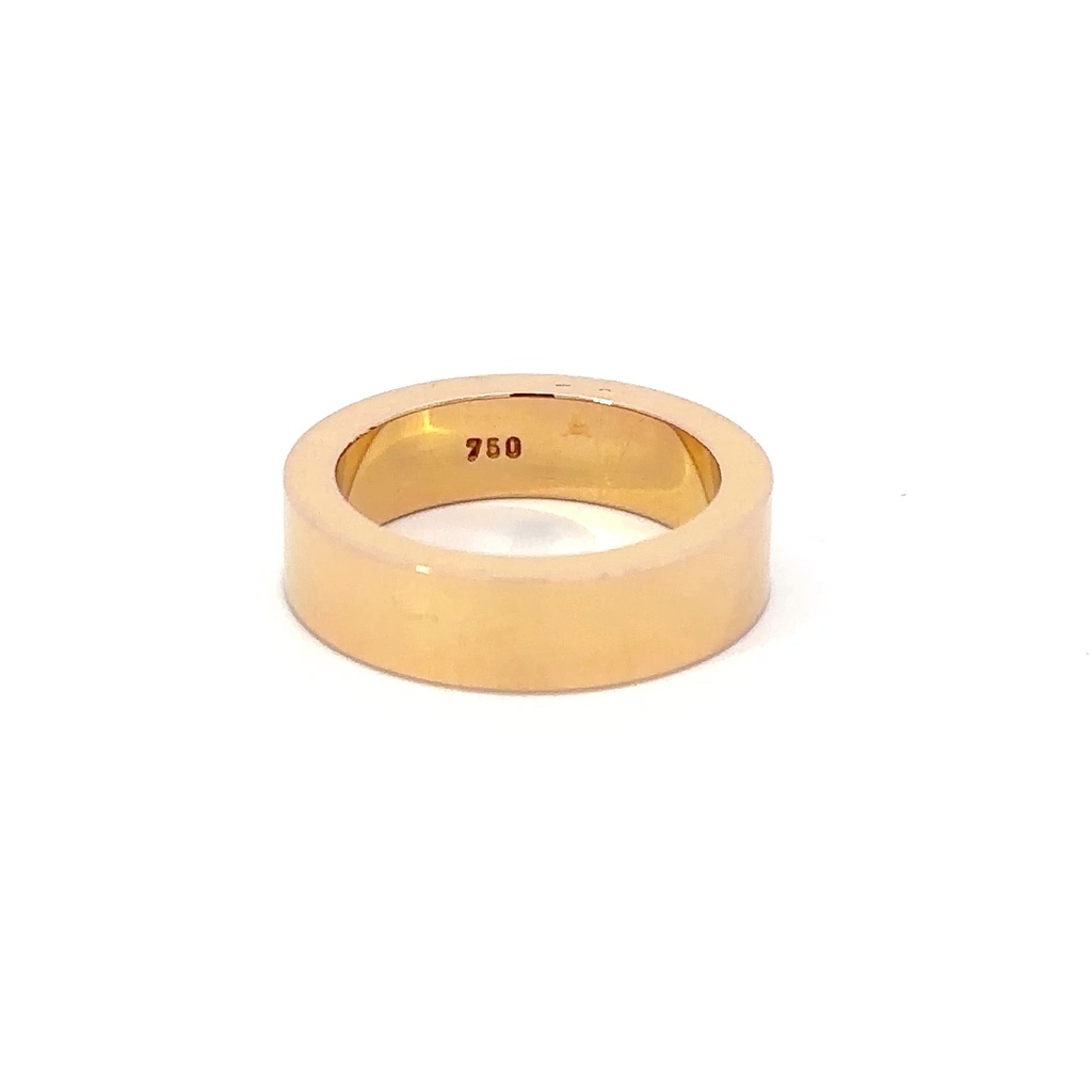 Rose Gold Pipe Ring In 18K