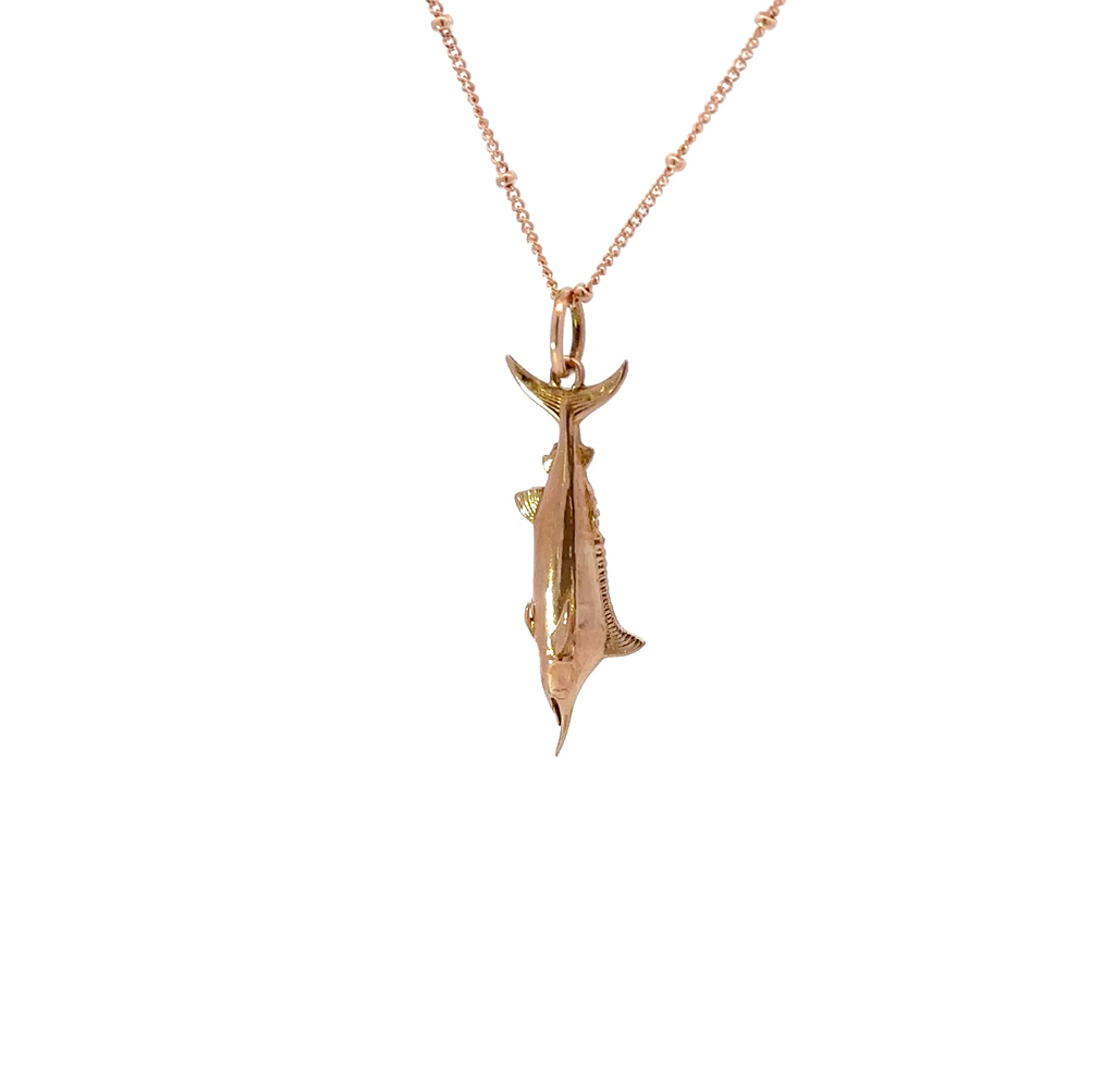 Marlin Pendant In 9K Rose Gold