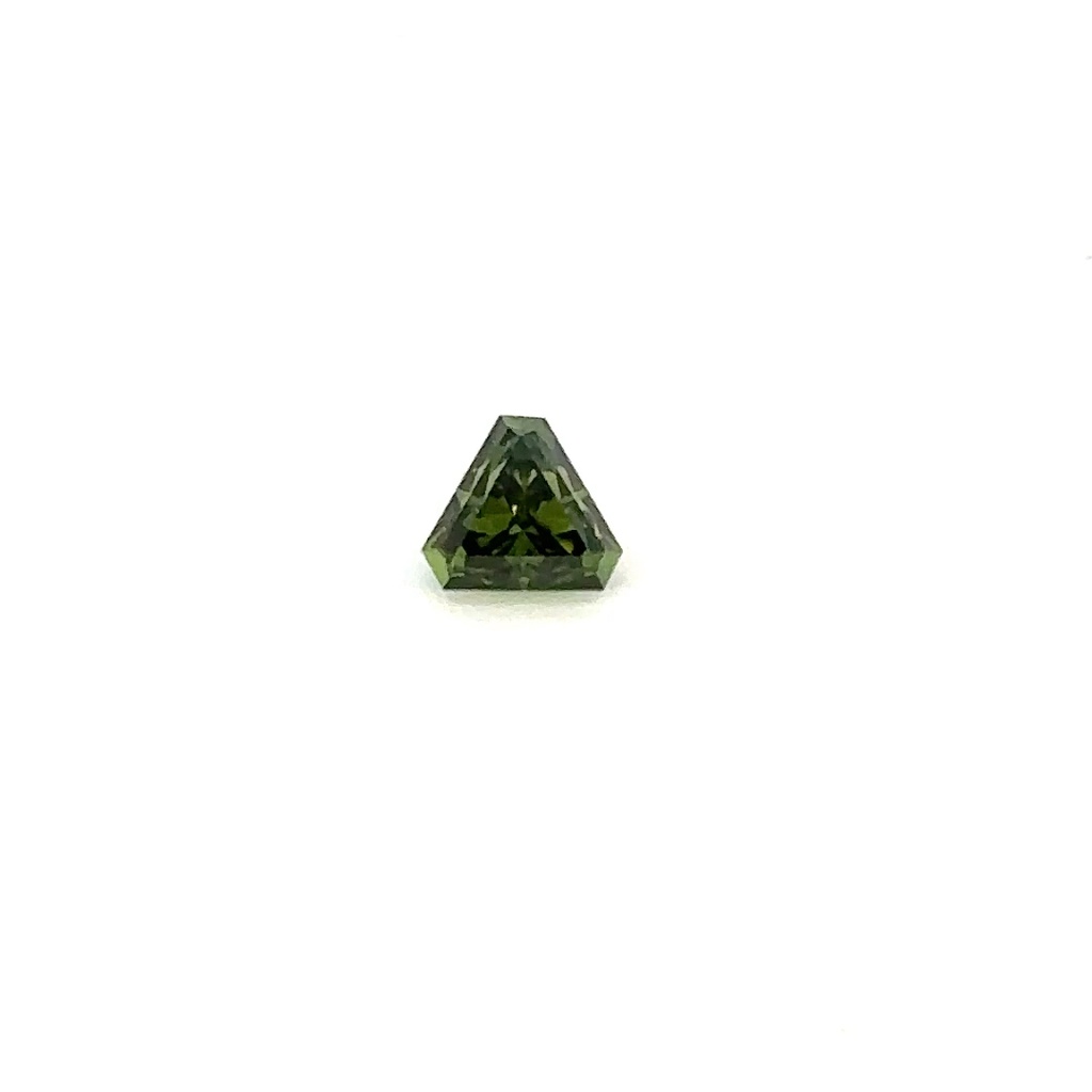 Green Unheated Sapphire 1.01ct Triangular