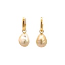 Baroque South Sea Pearl Drops On 14K Hoops