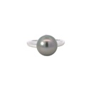 Tahitian Pearl & Diamond Ring In 18K
