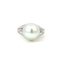 South Sea Pearl 11-11.5mm Ring With Split 18K Band
