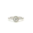 Diamond Ring With Diamond Halo & Band