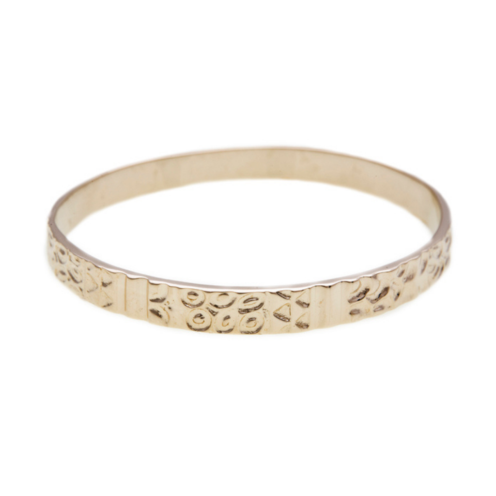 Bangle Inspired By Gustav Klimt In 9K Yellow Gold