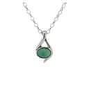 Gem Quality Black Opal Pendant In 18K