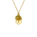 Gilded Splendor: Baroque Golden South Sea Pearl & Yellow Sapphire Cluster Necklace