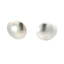 Large Domed Silver Stud Earring