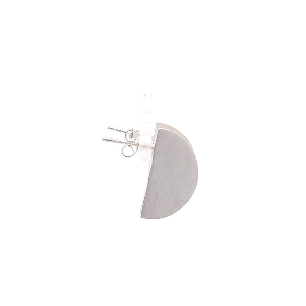 Half Moon Stud Sideways In Sterling Silver